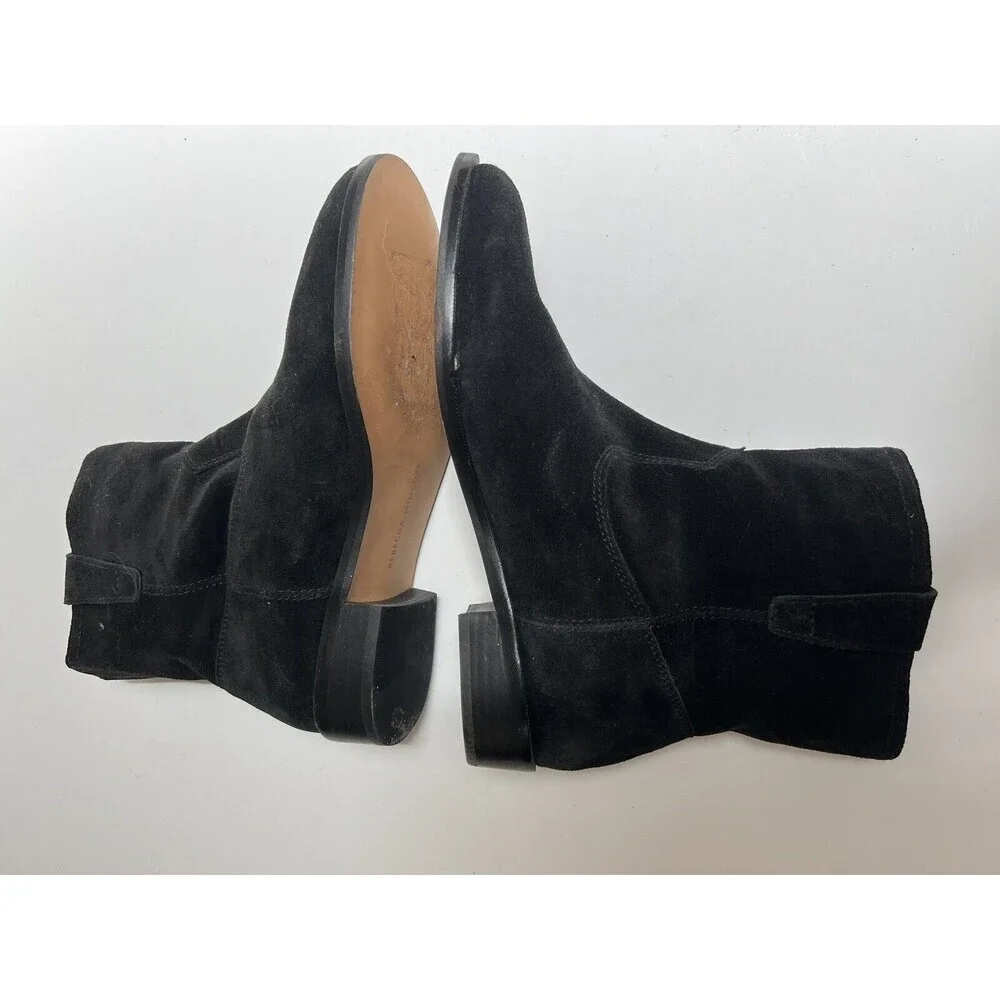 Rebecca Minkoff Black Suede Western Pull On Chasidy Boot/ Booties‎ Size 6M